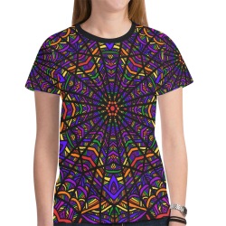Ô Rainbow Pipework Mandala New All Over Print T-shirt for Women (Model T45)