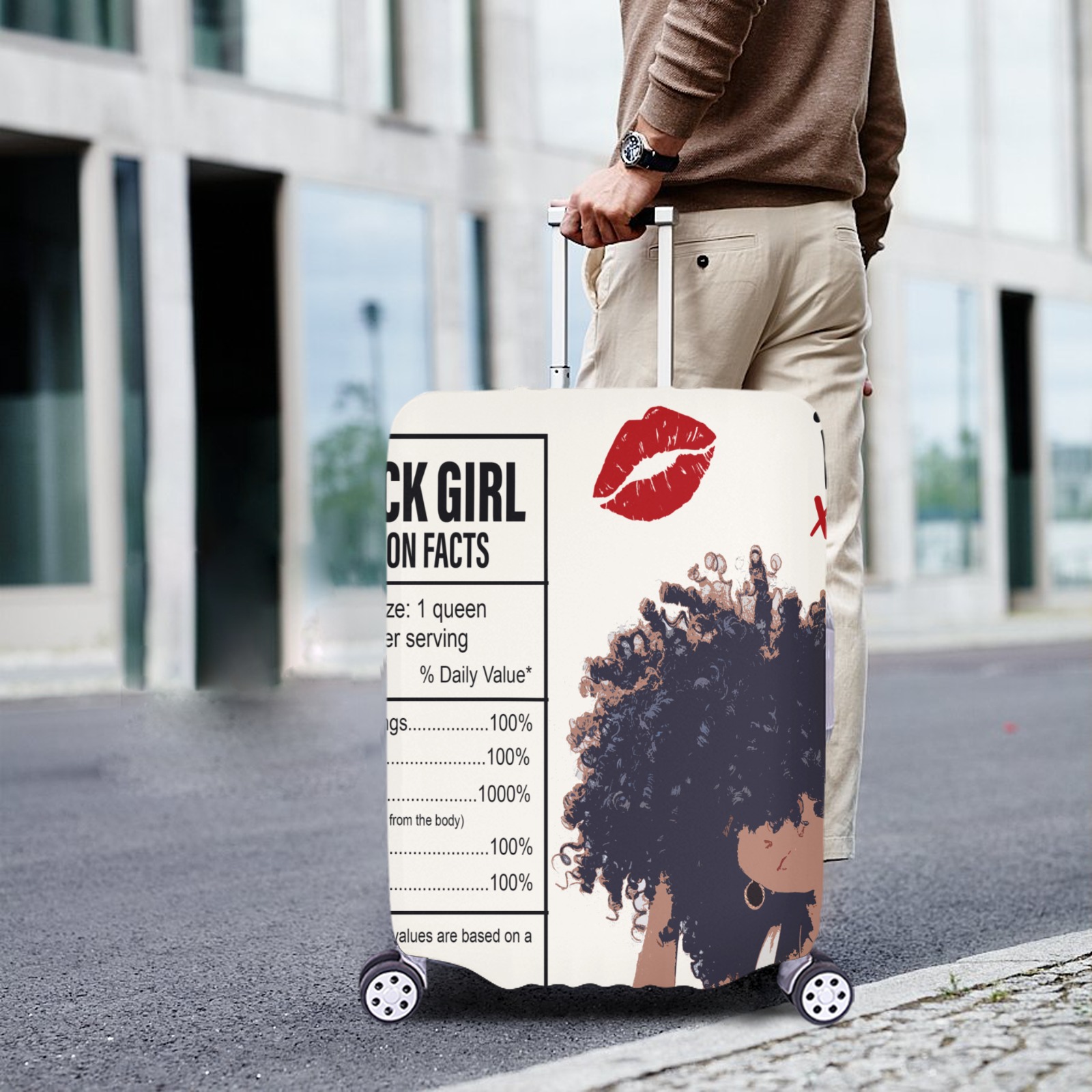 BLACK GIRL MAGIC Luggage Cover/Extra Large 28"-30"
