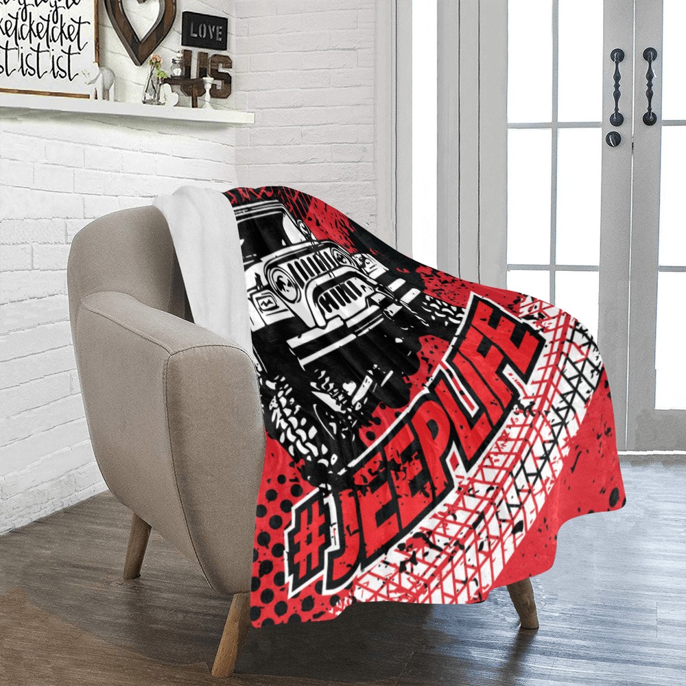 40x50fleecered#jeeplife Ultra-Soft Micro Fleece Blanket 40"x50"