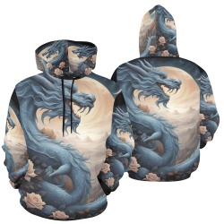 Blue Eyes White Dragon Hoodie All Over Print Hoodie for Men (USA Size) (Model H13)