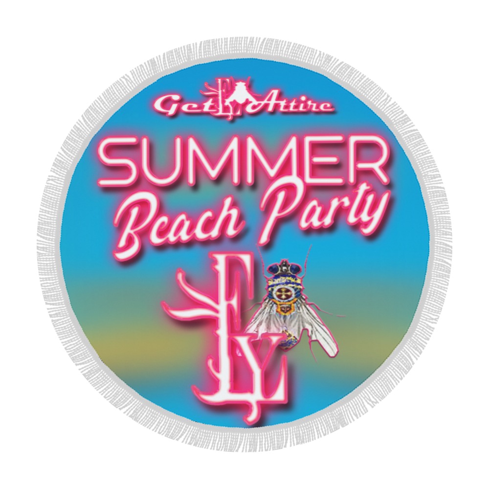 Summer Beach Party Collectable Fly Circular Beach Shawl 59"x 59"