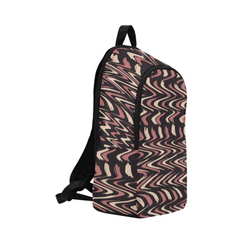 Horizontal Waves Fabric Backpack for Adult (Model 1659)