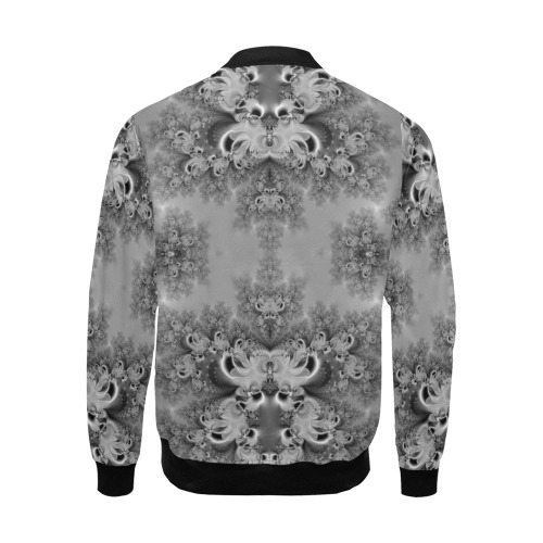 Cloudy Day in the Garden Frost Fractal All Over Print Bomber Jacket for Men (Model H19)