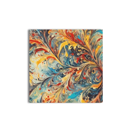 Stunning abstract floral ornament. Colorful art. Upgraded Canvas Print 16"x16"