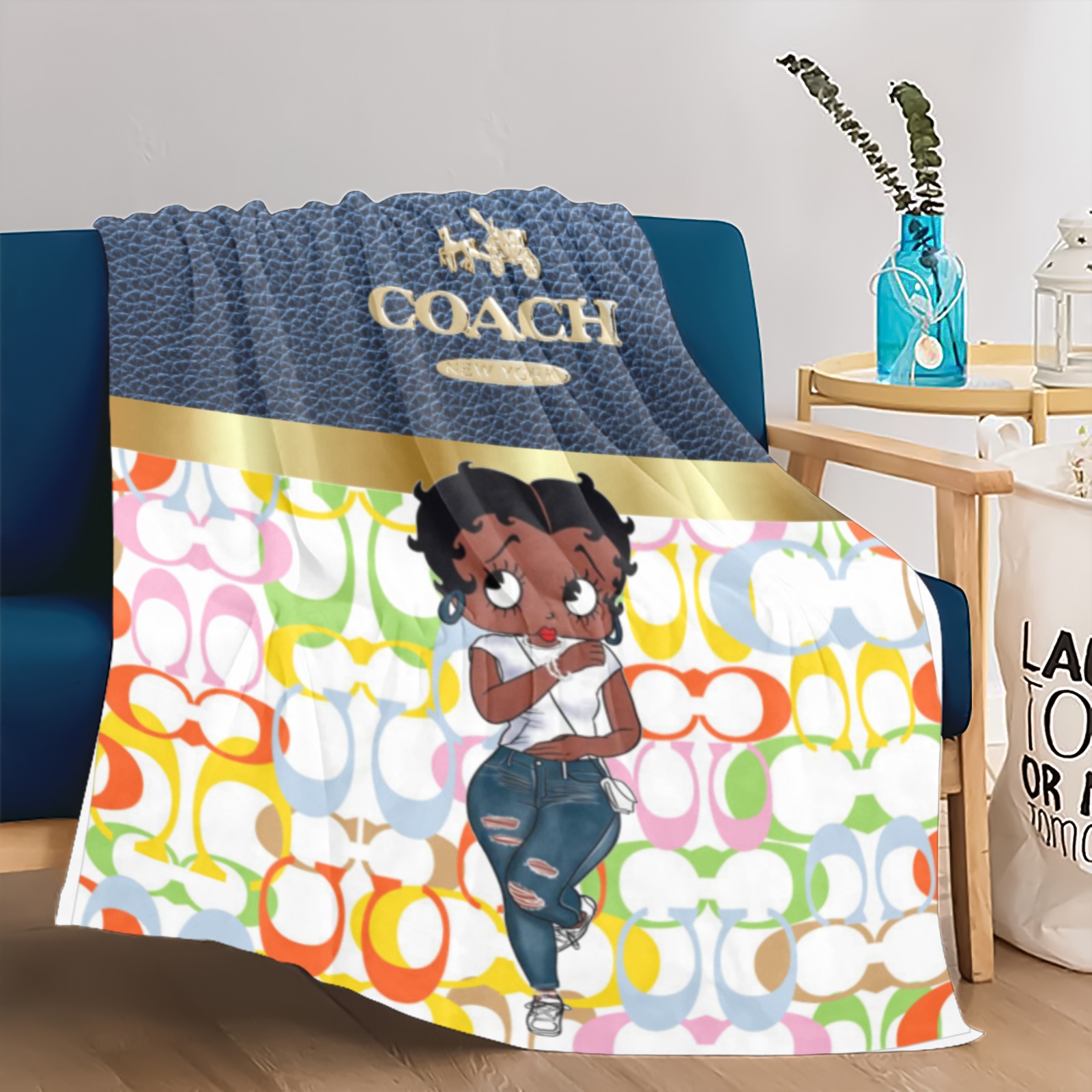 Coach Betty Boop Blanket Ultra-Soft Micro Fleece Blanket 32