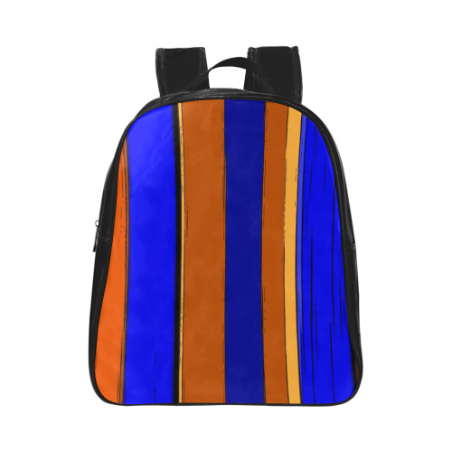 Abstract Blue And Orange 930 School Backpack (Model 1601)(Small)