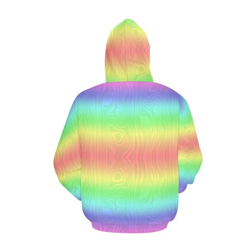 Groovy Pastel Rainbows All Over Print Hoodie for Men (USA Size) (Model H13)