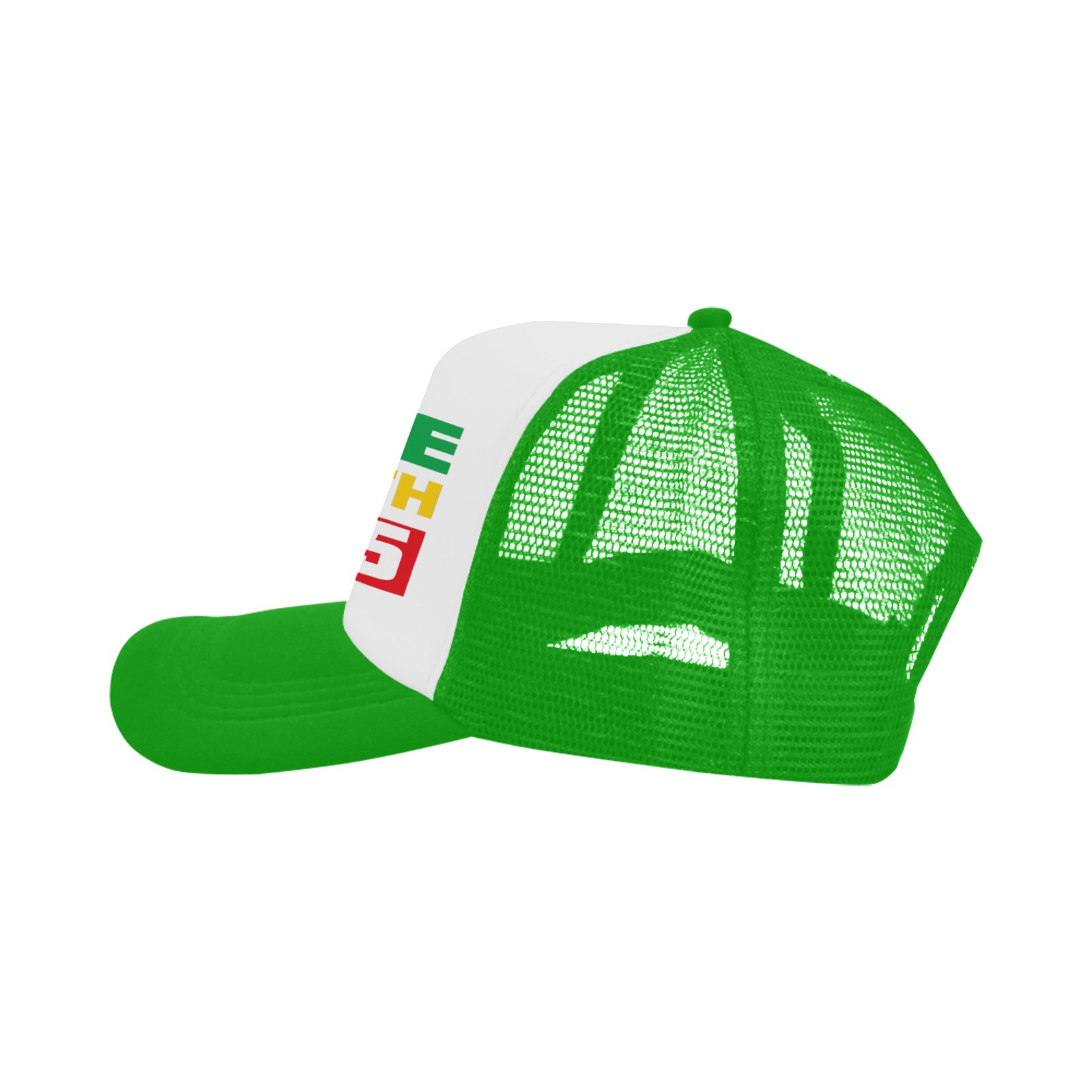 Juneteenth Big Text Hat Green Trucker Trucker Hat