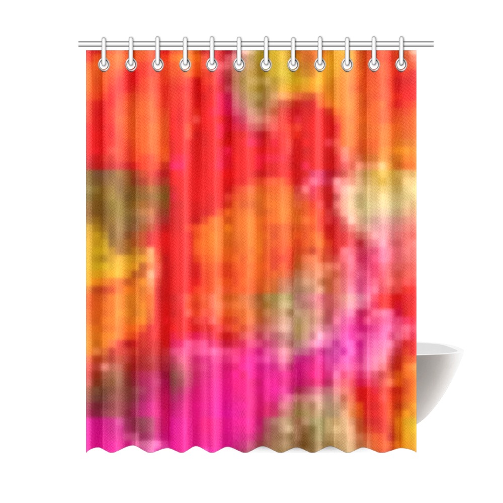 Orange krush Shower Curtain 69"x84"
