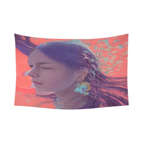 Dreamgirl Cotton Linen Wall Tapestry 90"x 60"