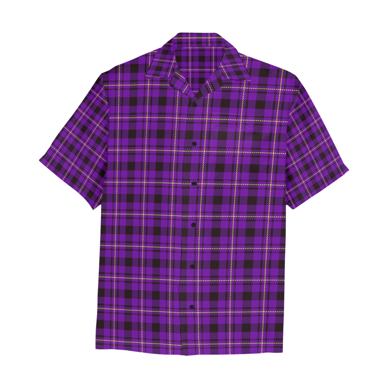 checks (22) Hawaiian Shirt with Chest Pocket (Model T58)