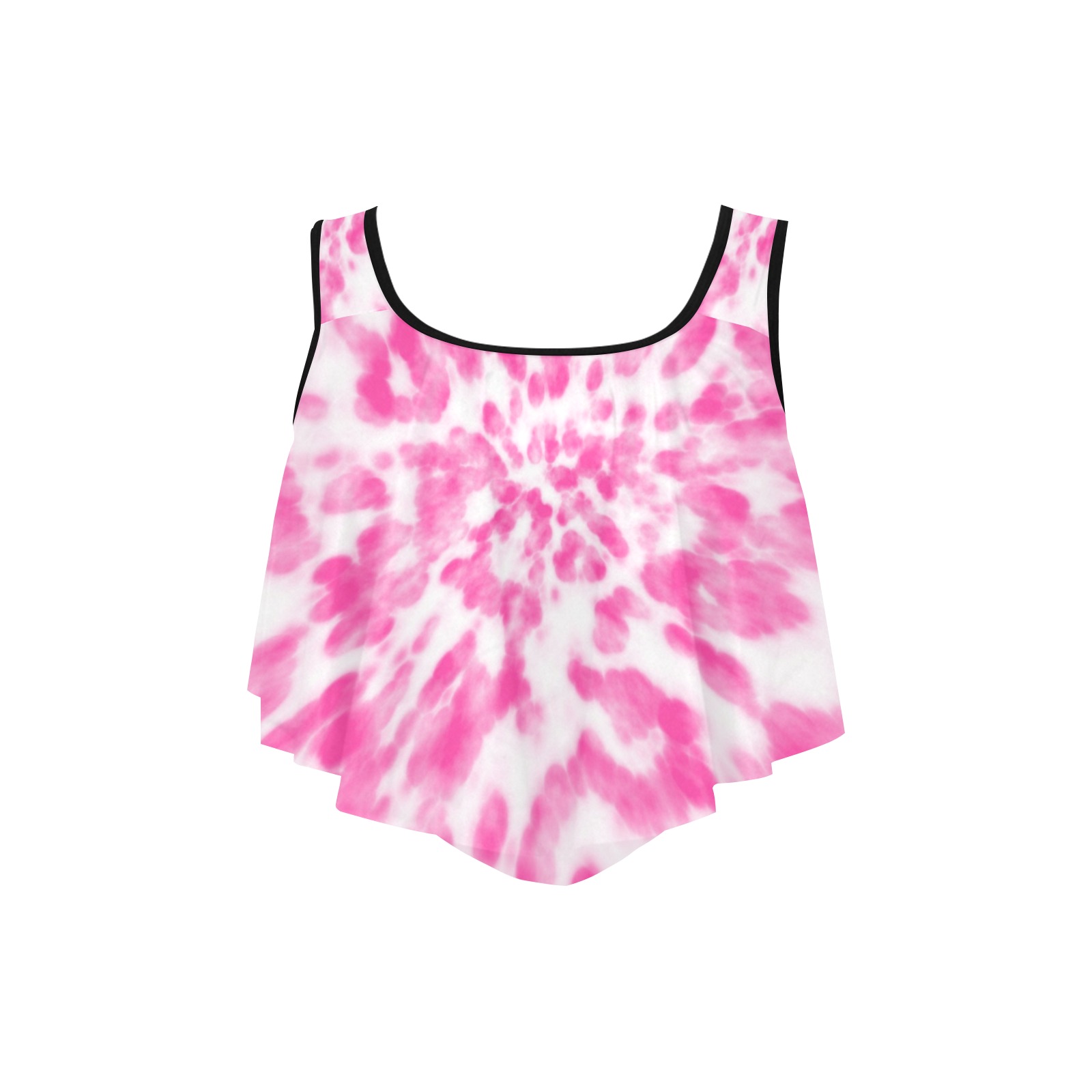 Pink Tie-dye Flounce Bikini Top (Model S24)