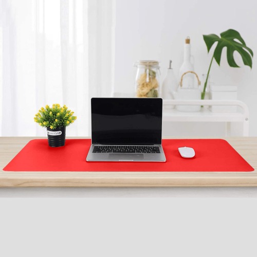 Merry Christmas Red Solid Color Gaming Mousepad (35"x16")