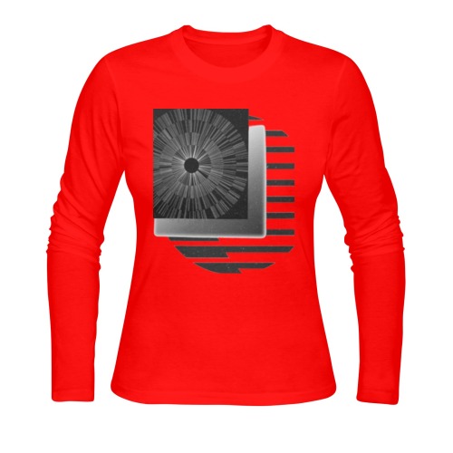 geometric Sunny Women's T-shirt (long-sleeve) (Model T07)