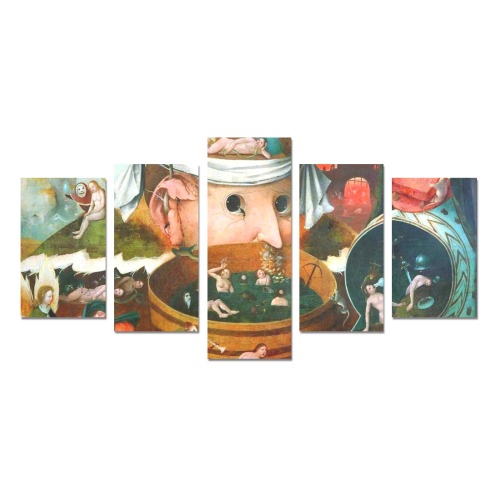Hieronymus Bosch-The Vision of Tondal Canvas Print Sets C (No Frame)