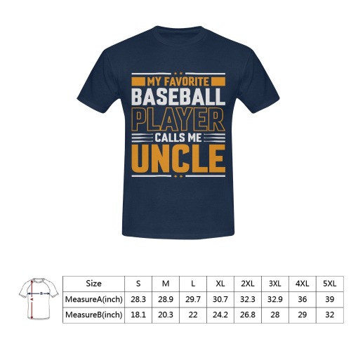 My Favorite Player Calls Me Uncle Men's T-Shirt in USA Size (Front Printing Only)
