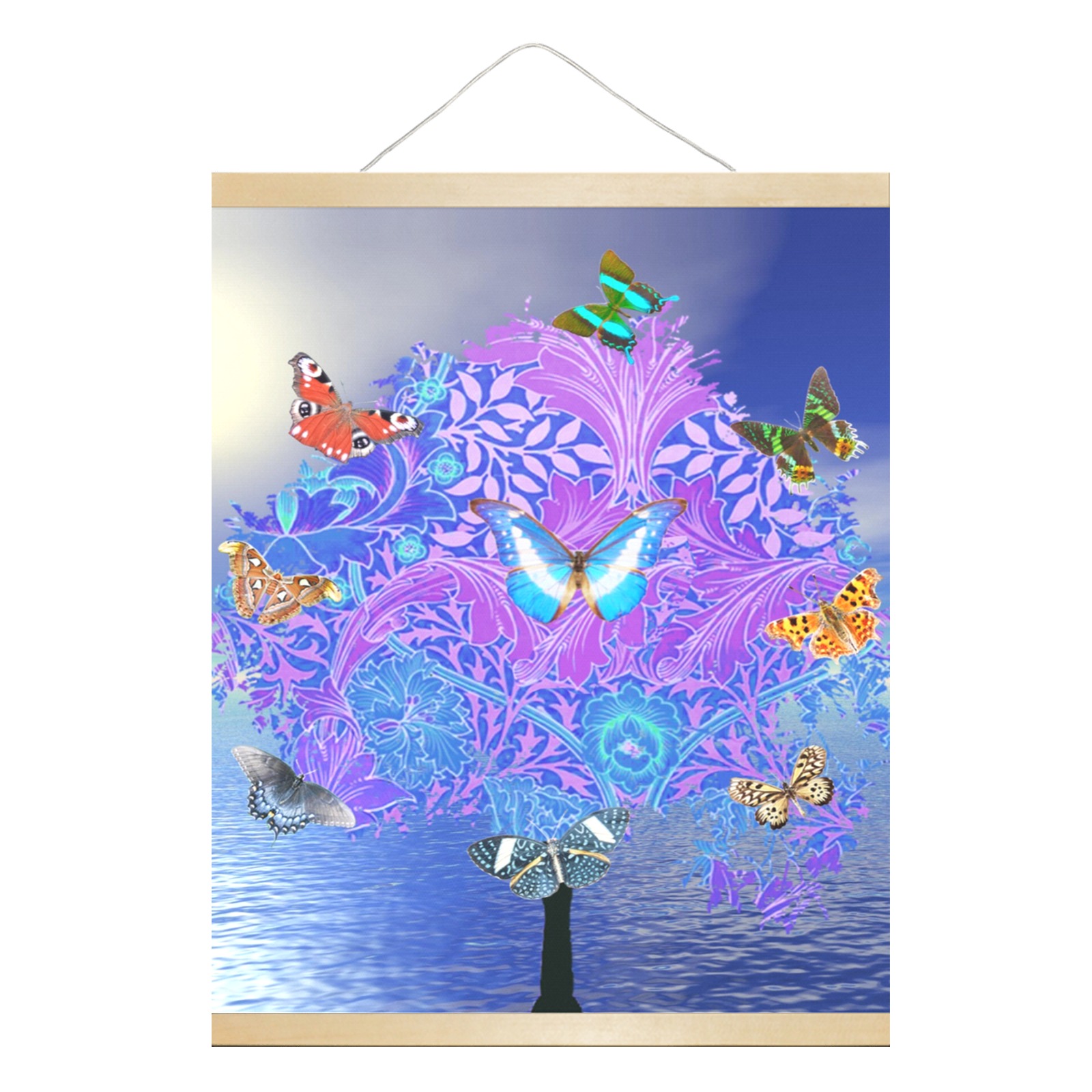 Butterfly Tree Hanging Poster 16"x20"