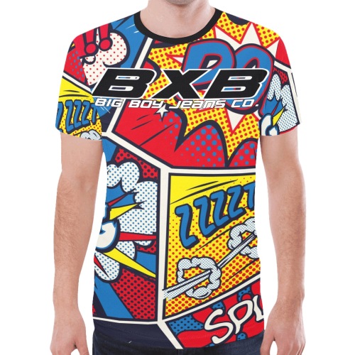 BxB Retro Tee New All Over Print T-shirt for Men (Model T45)