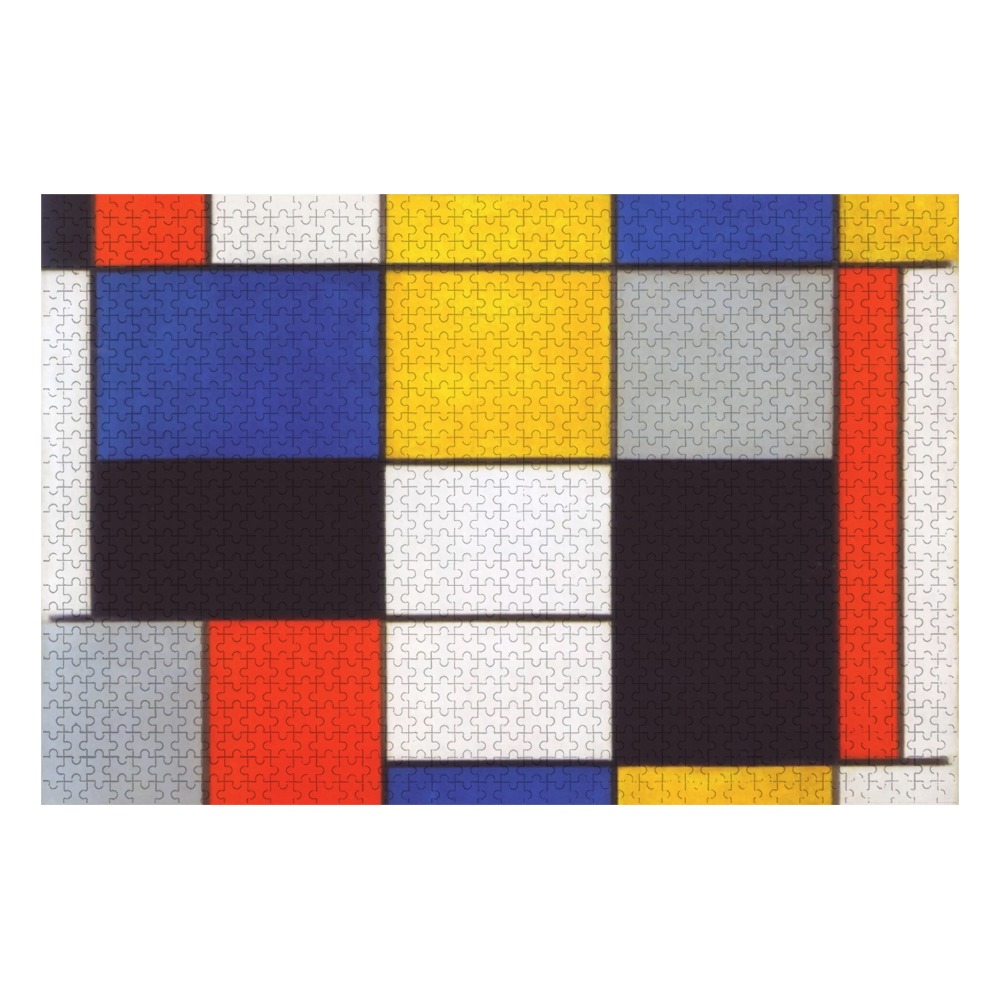 Composition A by Piet Mondrian 1000-Piece Wooden Photo Puzzles