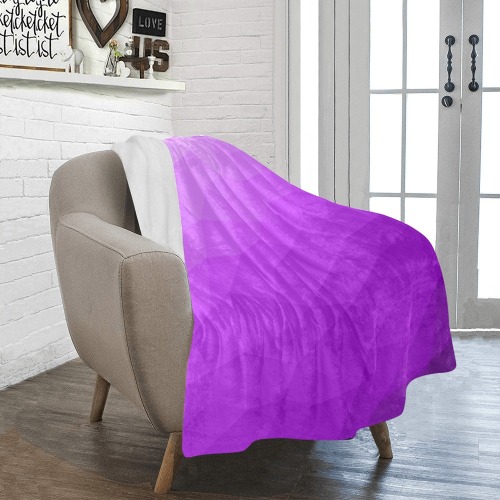 Purple gradient geometric mesh pattern Ultra-Soft Micro Fleece Blanket 40"x50"