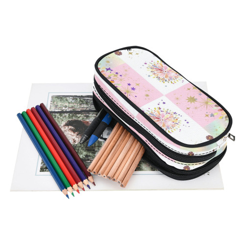 Secret Garden With Harlequin and Crow Patch Artwork Pencil Pouch/Large (Model 1680)