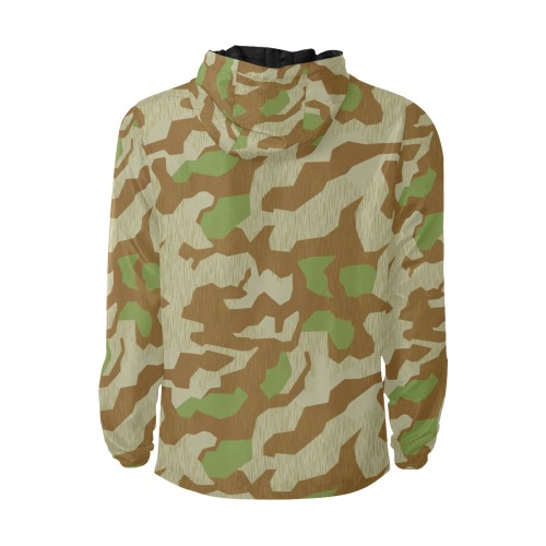 German WWII Splittermuster 41 v2 Camouflage All Over Print Quilted Windbreaker for Men (Model H35)