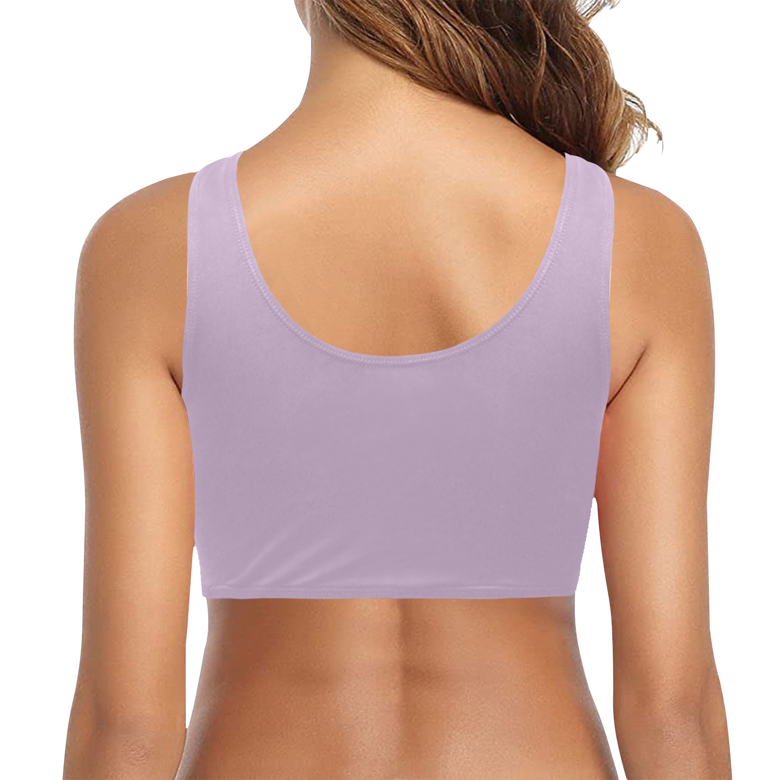 Solid Colors Lavender Chest Bowknot Bikini Top (Model S33)