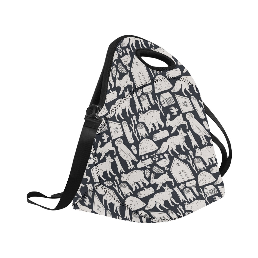 Cabin in the Wood Neoprene Lunch Bag/Large (Model 1669)