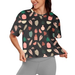 Simple nature in vases 2 Women's Cropped T-shirt (Model T80)