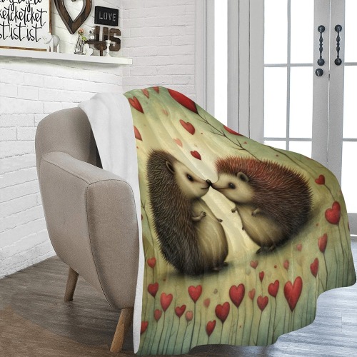 Hedgehog Love 1 Ultra-Soft Micro Fleece Blanket 60"x80"