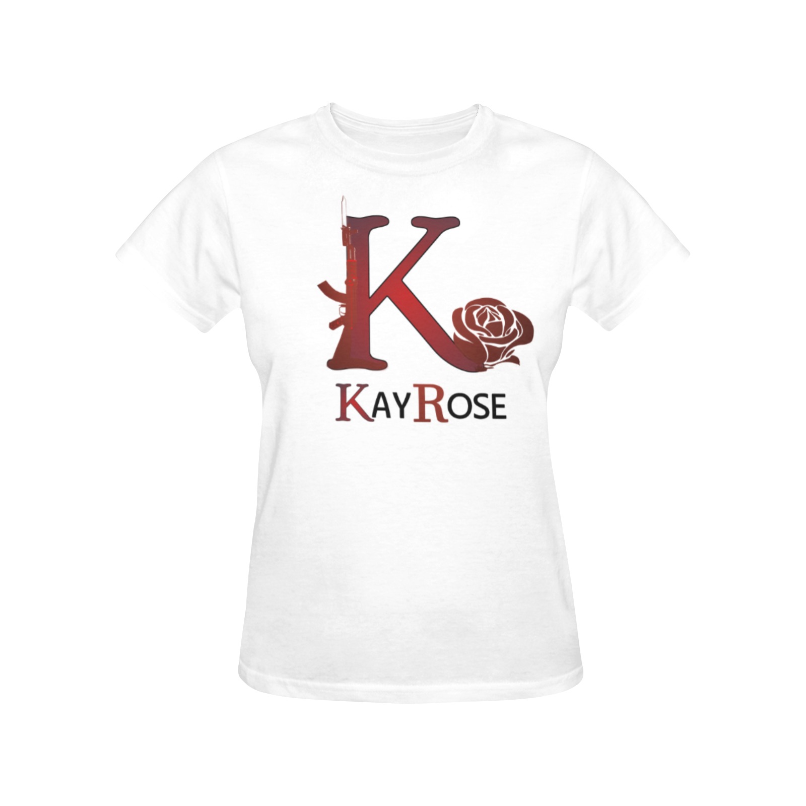 Kay Rose Women's All Over Print Crew Neck T-Shirt (Model T40-2)