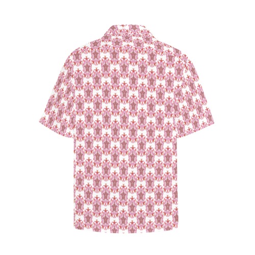 Tile flower Hawaiian Shirt with Chest Pocket (Model T58)