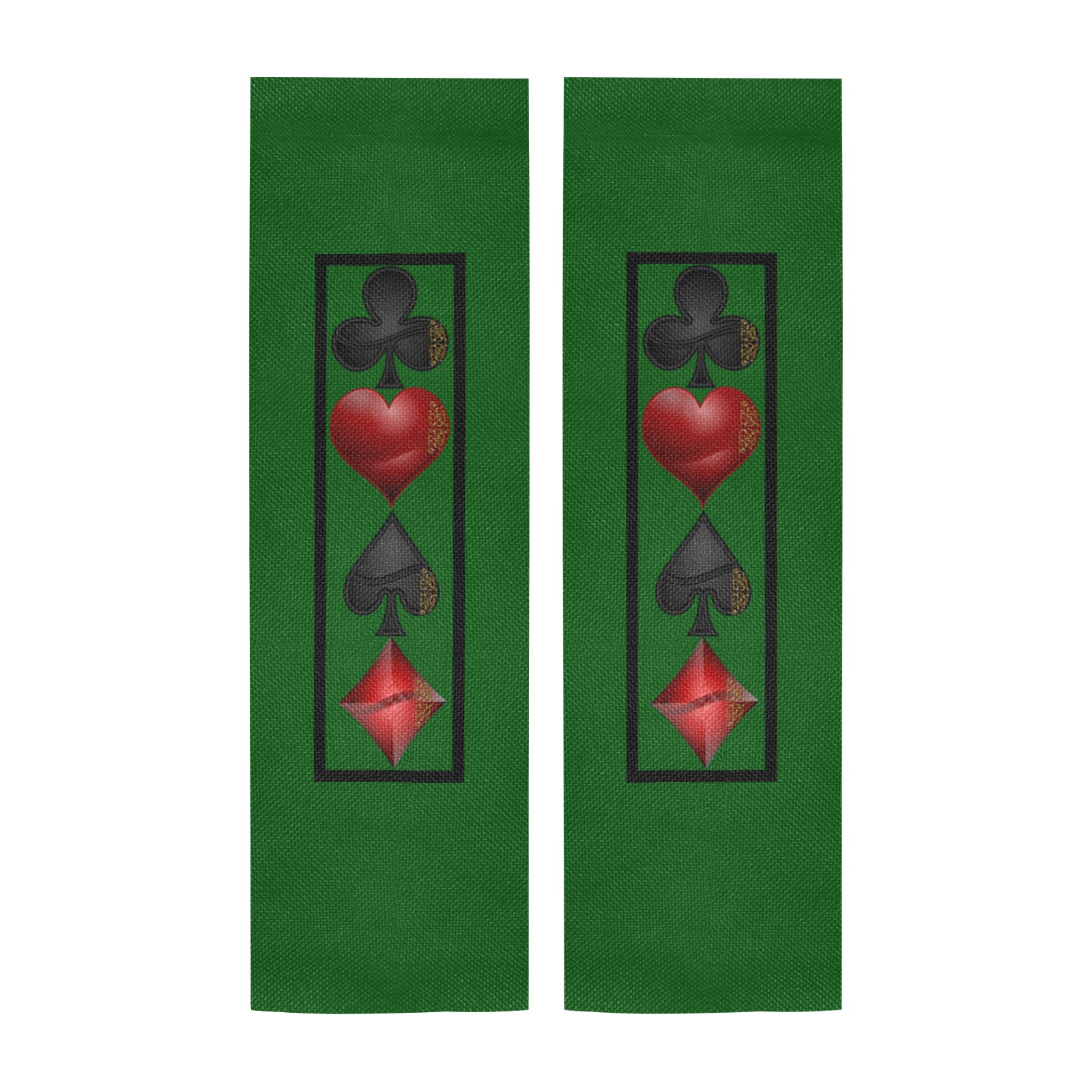 Las Vegas Playing Card Symbols / Green Door Curtain Tapestry