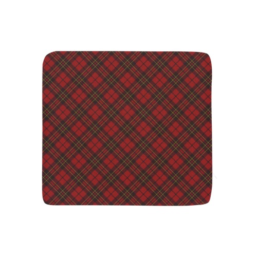 Red tartan plaid winter Christmas pattern holidays Rectangular Seat Cushion