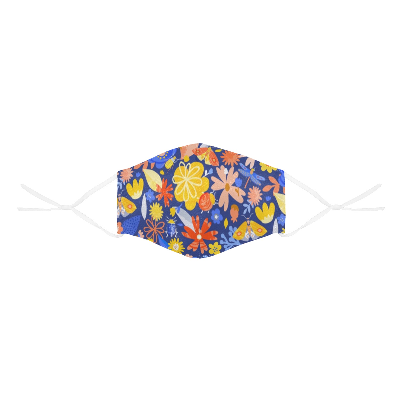 Funky Floral 3D Mouth Mask with Drawstring (Pack of 3) (Model M04)