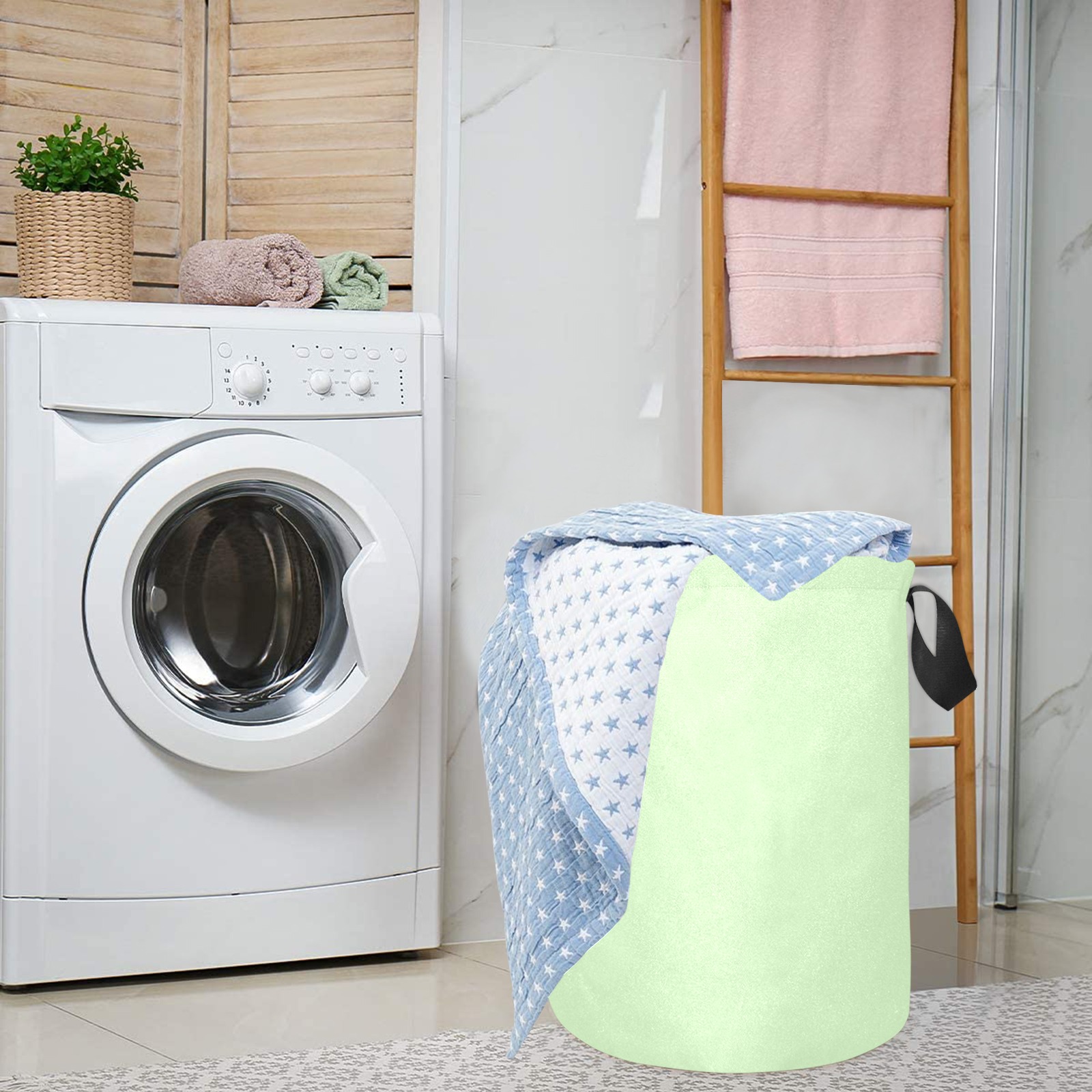 color tea green Laundry Bag (Small)