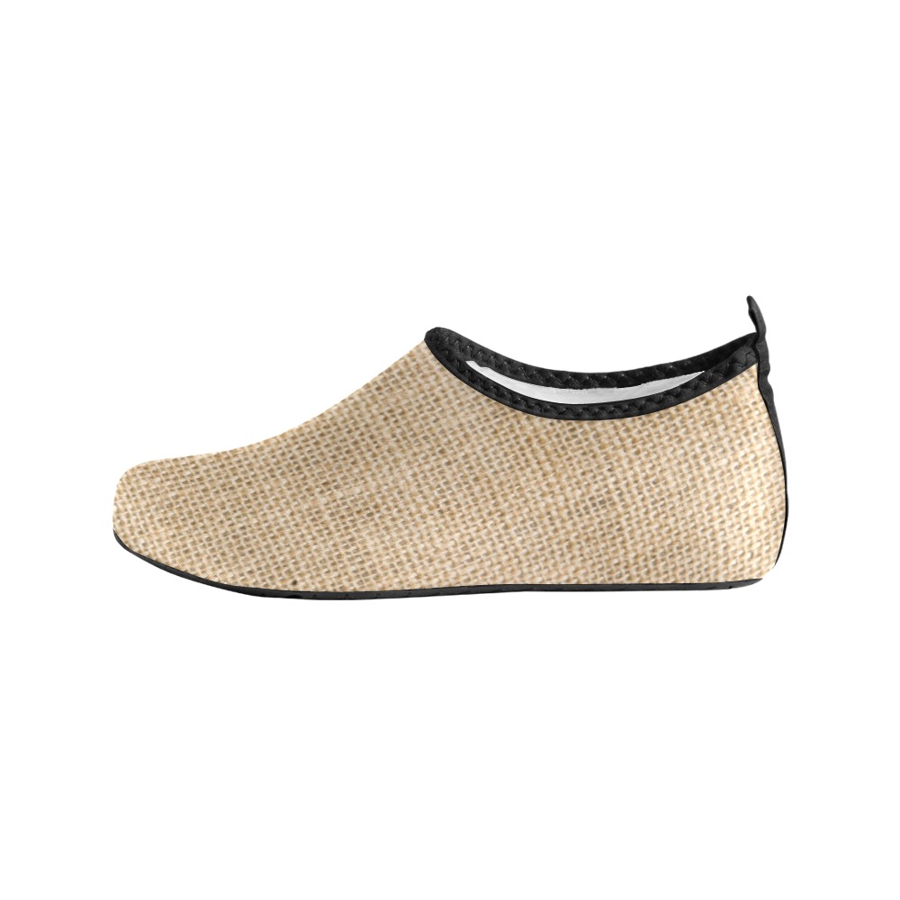 Burlap Fabric Women's Slip-On Water Shoes (Model 056)