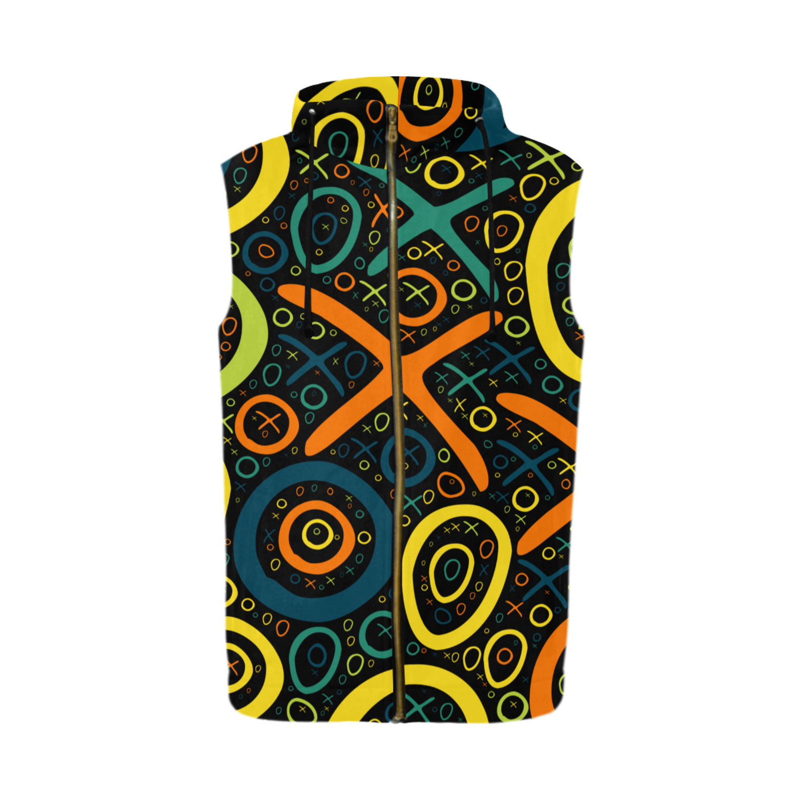 XO0L2-O SYMPLZ SleevelessZip-Up-Hoodie All Over Print Sleeveless Zip Up Hoodie for Men (Model H16)