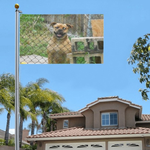 A Smiling Dog Garden Flag 59"x35"