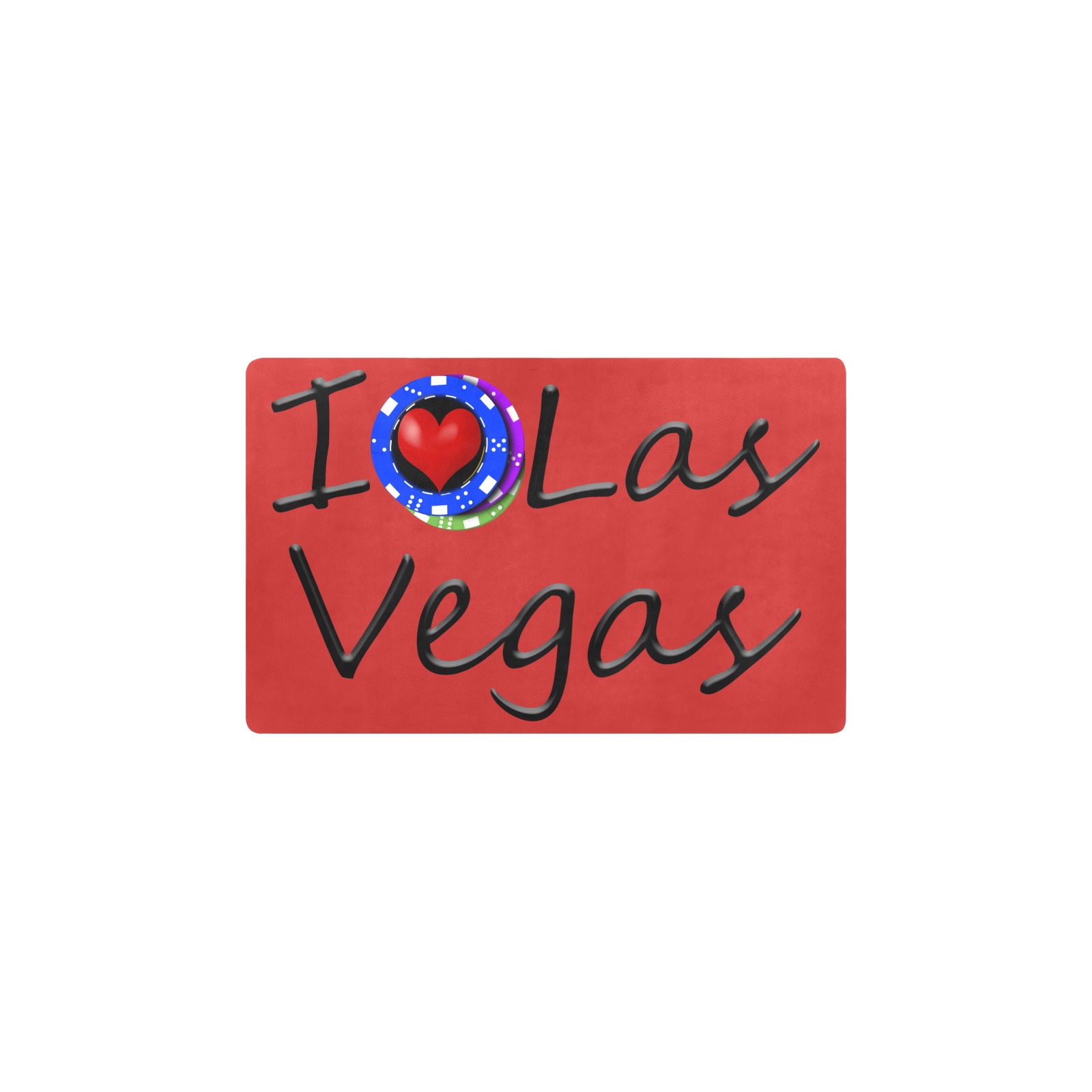I Love Las Vegas / Red Kitchen Mat 28"x17"