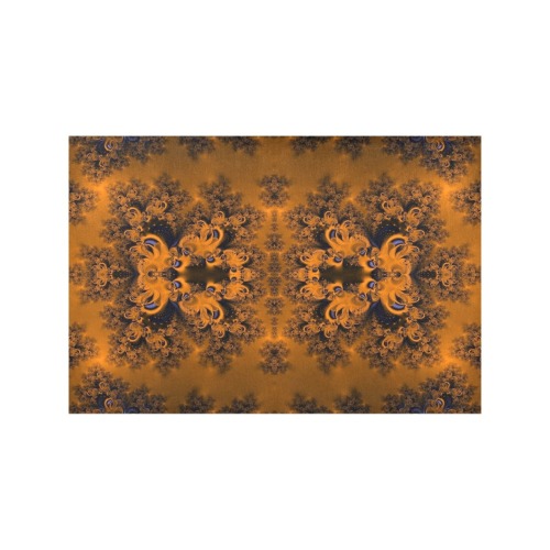 Orange Groves at Dusk Frost Fractal Placemat 12’’ x 18’’ (Six Pieces)