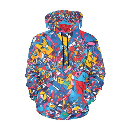Colorful geometric fantasy. Geometric abstract art All Over Print Hoodie for Men (USA Size) (Model H13)