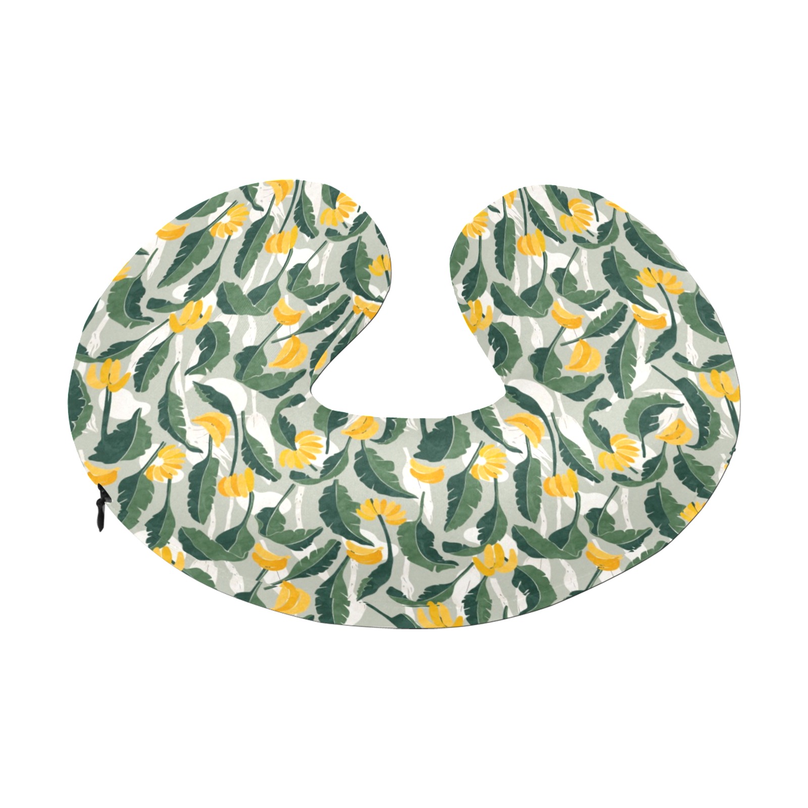 Bananas and banana leaf-964 U-Shape Travel Pillow