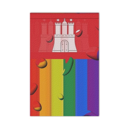 Hamburg Pride Flag Pop Art by Nico Bielow Garden Flag 12‘’x18‘’(Twin Sides)