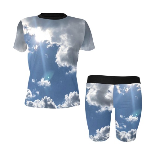 Clouds of Beautiful Days Collection Women's Short Yoga Set