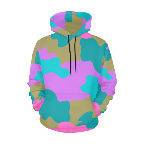 All over Print Army pattern Design All Over Print Hoodie for Women (USA Size) (Model H13)
