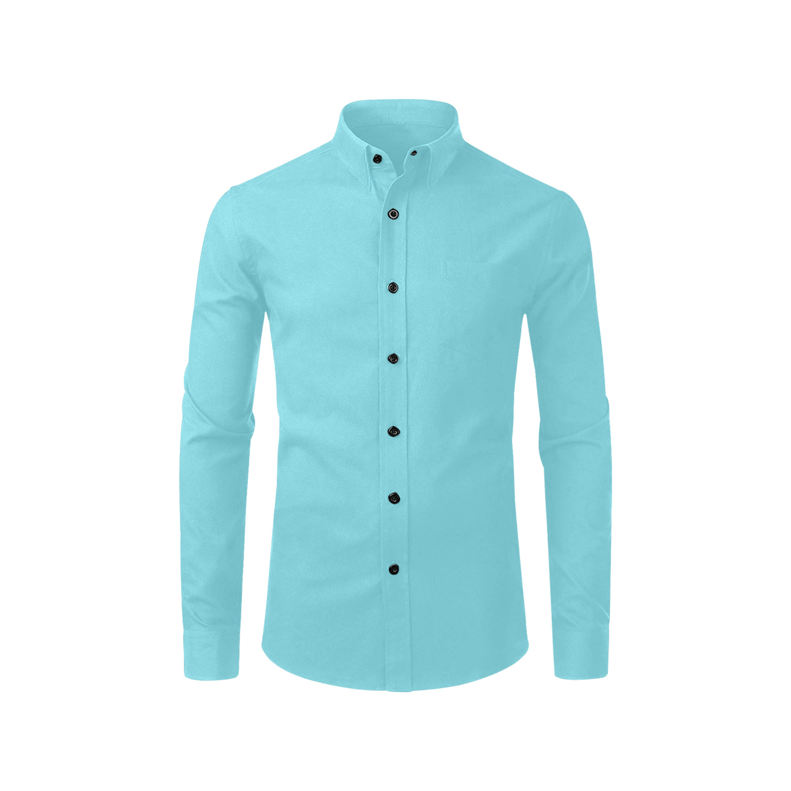 blue Men's All Over Print Casual Dress Shirt (Model T61)