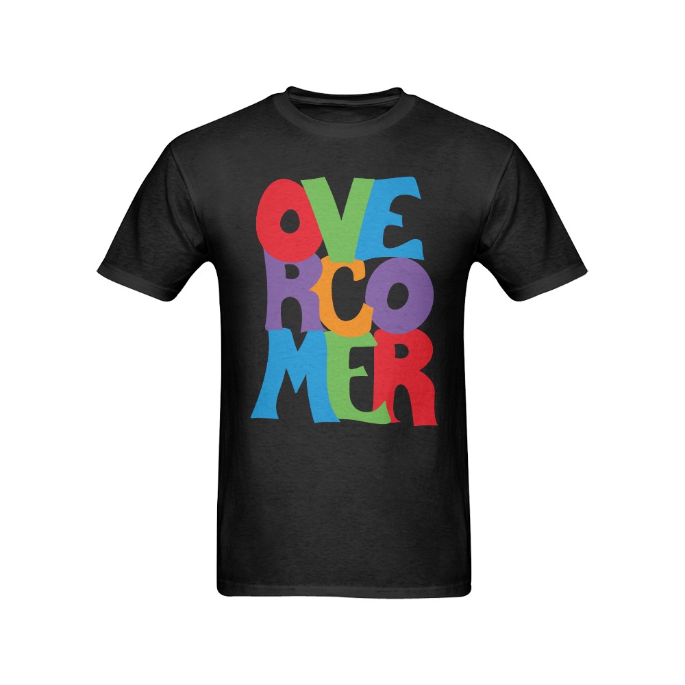 Overcomer T-shirt Black Men04 Men's T-Shirt in USA Size (Front Printing Only)