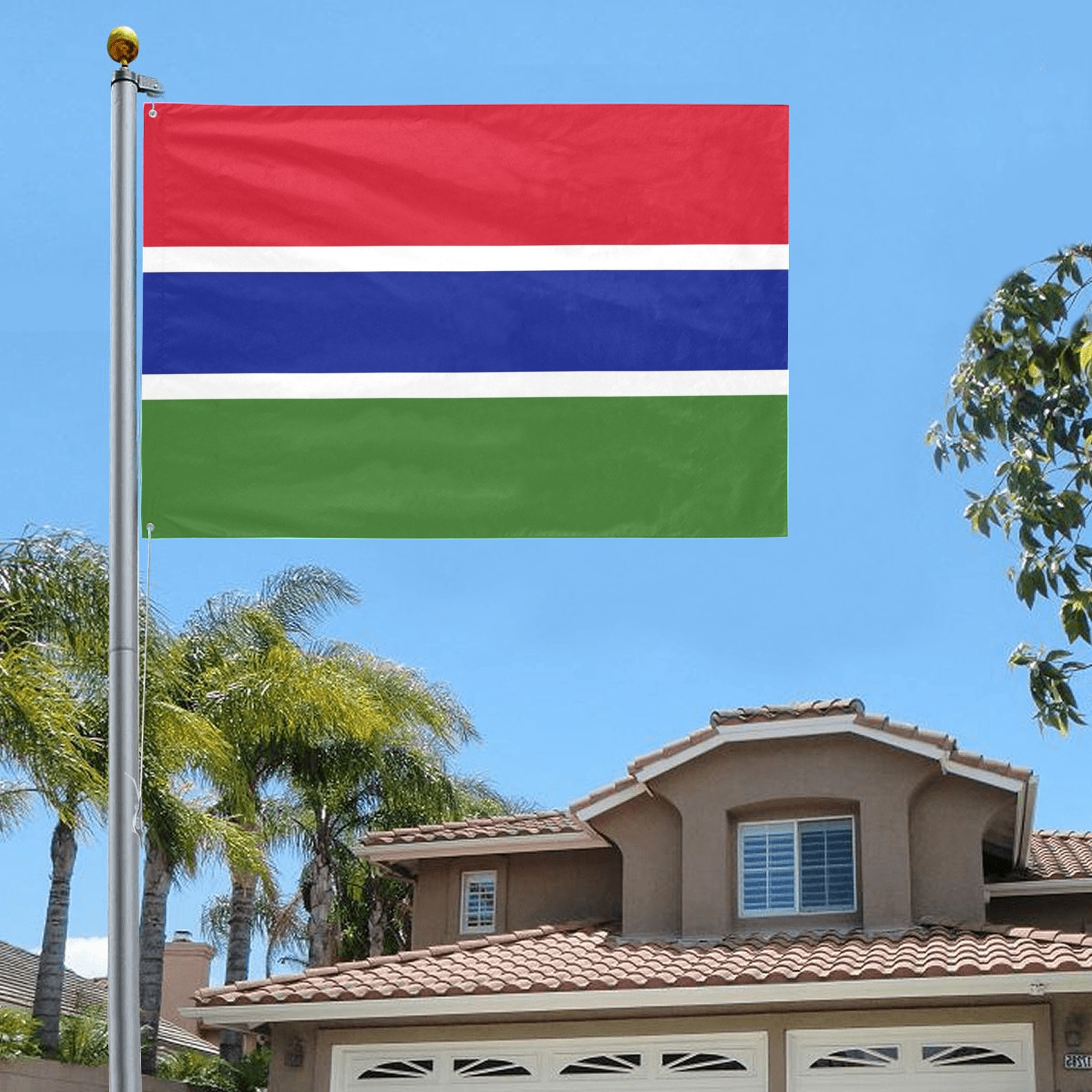 Gambia Flag Current Garden Flag 70"x47"