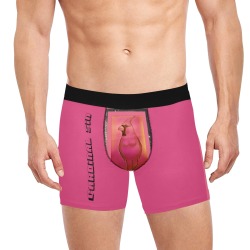 Pink Cardinal Sin Boxer Shorts Men's Boxer Briefs with Inner Pocket (Model L34)
